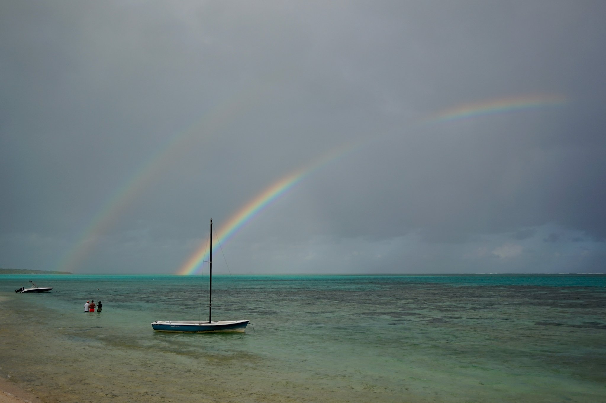 Double rainbow in Pointe d’Esny